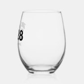 Personalisierter Abschluss Weinglas Ohne Stiel (Links)