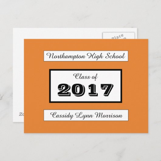 Personalisierter Abschluss/Wiedersehen Postkarte (Vorne/Hinten)