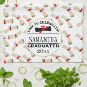 Personalisierter Abschluss | Zeit zum Feiern Geschirrtuch (Gefaltet)