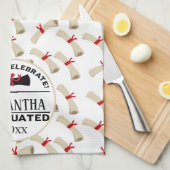 Personalisierter Abschluss | Zeit zum Feiern Geschirrtuch (Viertel Falte)