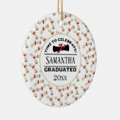 Personalisierter Abschluss | Zeit zum Feiern Keramik Ornament (Rechts)