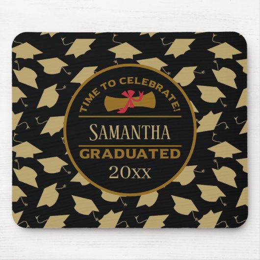 Personalisierter Abschluss | Zeit zum Feiern Mousepad (Vorne)