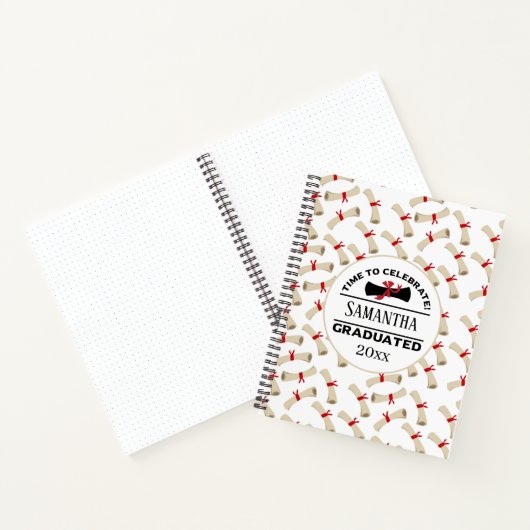 Personalisierter Abschluss | Zeit zum Feiern Notizblock (Innenseite)