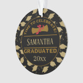 Personalisierter Abschluss | Zeit zum Feiern Ornament (Vorderseite)