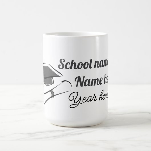 Personalisierter Abschlussballon Kaffeetasse (Mittel)
