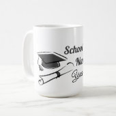 Personalisierter Abschlussballon Kaffeetasse (Vorderseite Links)