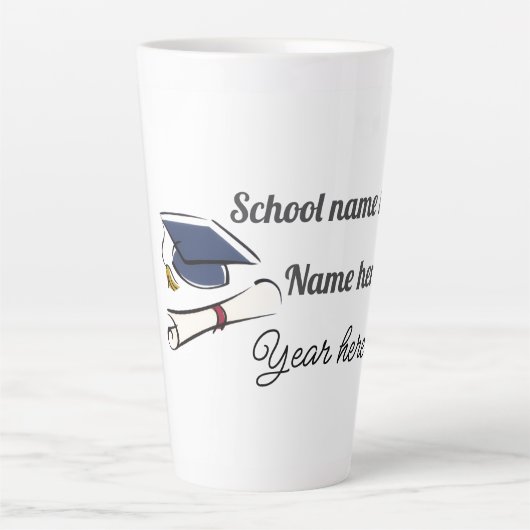 Personalisierter Abschlussballon Milchtasse (Vorderseite)