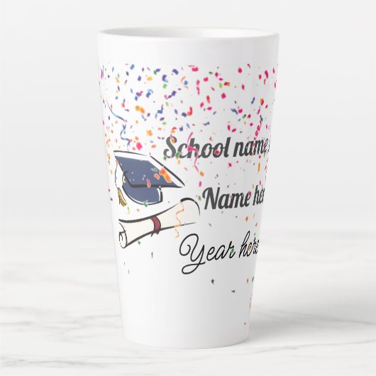 Personalisierter Abschlussballon Milchtasse (Vorderseite)