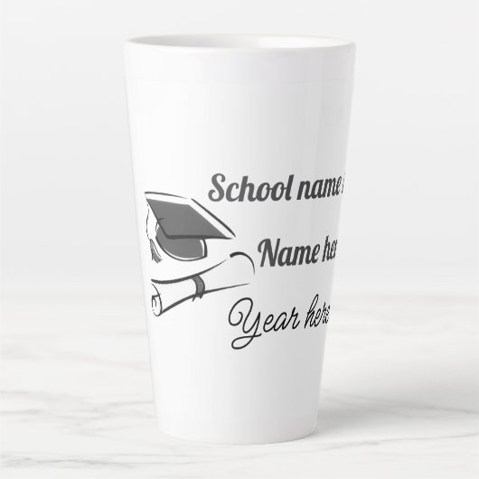 Personalisierter Abschlussballon Milchtasse (Vorderseite)