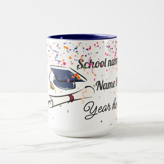 Personalisierter Abschlussballon Tasse (Zentrum)