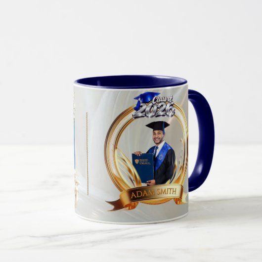 Personalisierter Abschlussbecher 2026 Tasse (VorderseiteRechts)