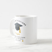 Personalisierter Abschlussbecher, Abschlussgeschen Kaffeetasse (Vorderseite Links)