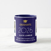 Personalisierter Abschlussbecher mit Text und Foto Tasse (Zentrum)