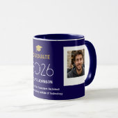 Personalisierter Abschlussbecher mit Text und Foto Tasse (VorderseiteRechts)