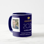 Personalisierter Abschlussbecher mit Text und Foto Tasse (Vorderseite Links)