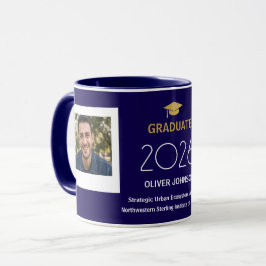 Personalisierter Abschlussbecher mit Text und Foto Tasse