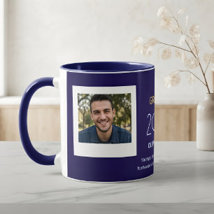 Personalisierter Abschlussbecher mit Text und Foto Tasse