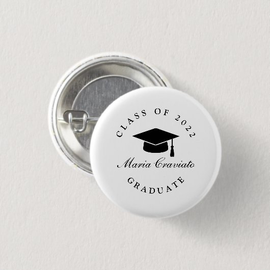 Personalisierter Abschlussbutton Button (Vorne & Hinten)