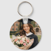 Personalisierter Abschlussbutton Schlüsselanhänger (Rückseite)