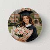 Personalisierter Abschlussfoto-Button Button (Vorderseite)
