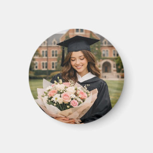 Personalisierter Abschlussfoto-Button Magnet