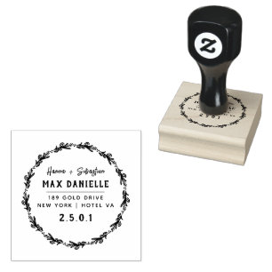 Personalisierter Absender-Stempel aus Gummi Gummistempel