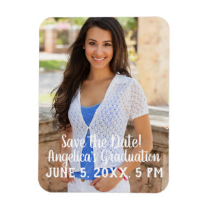 Personalisierter Absolventen-Save-the-Date-Fotomag Magnet