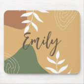 Personalisierter abstrakter Beige Hintergrund Mousepad (Vorne)