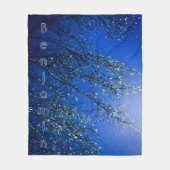 Personalisierter Abstrakter Blue Icy Tree Fleecedecke (Vorderseite)
