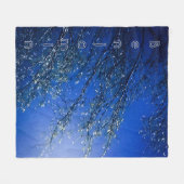Personalisierter Abstrakter Blue Icy Tree Fleecedecke (Vorderseite (Horizontal))