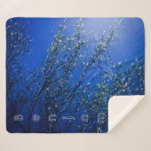 Personalisierter Abstrakter Blue Icy Tree Sherpadecke (Vorderseite (Horizontal))