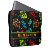 Personalisierter Abstrakter Gamer Boy Laptopschutzhülle (Vorne Rechts)