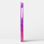 Personalisierter Abstrakter Lila Glitzer Case-Mate iPhone Hülle (Rückseite / Links)