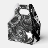 Personalisierter Abstrakter Mond und Sterne Geschenkschachtel (Rückseite)