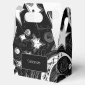 Personalisierter Abstrakter Mond und Sterne Geschenkschachtel (Geöffnet)