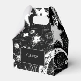 Personalisierter Abstrakter Mond und Sterne Geschenkschachtel
