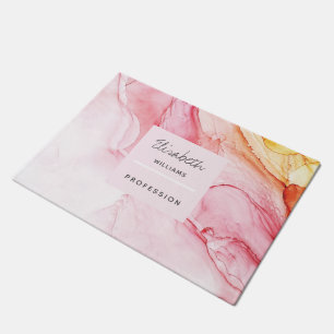 Personalisierter Abstrakter rosa Farbton Fußmatte