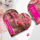 Personalisierter abstrakter rosa Wald  Notizblock