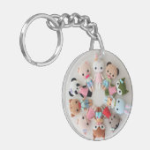 Personalisierter Acryl-Schlüsselring - Filztiere Schlüsselanhänger (Vorderseite links)