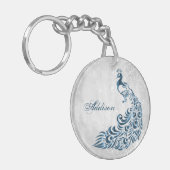 Personalisierter Acrylic-Schlüsselanhänger aus Blu Schlüsselanhänger (Vorderseite links)