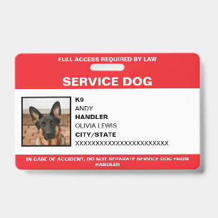 Personalisierter Ada-Karten-Servicehund-Fotoauswei Ausweis