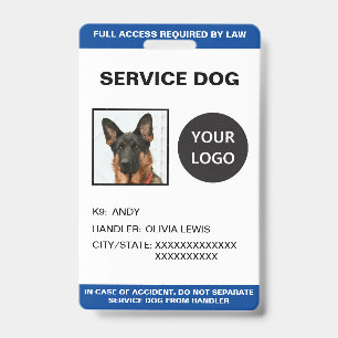 Personalisierter Ada-Karten-Servicehund-Fotoauswei Ausweis