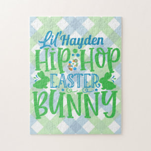 Personalisierter ADD NAME Lil Hip Hop Osterhase Puzzle