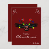 Personalisierter Adler Feiertagskarte (Vorne/Hinten)