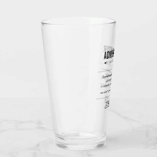 Personalisierter Administrator Funny Glas (Rechts)