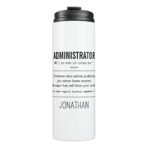 Personalisierter Administrator Funny Thermosbecher
