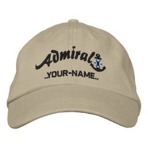 Personalisierter Admiral Lebensretter Anker Name S Bestickte Baseballkappe