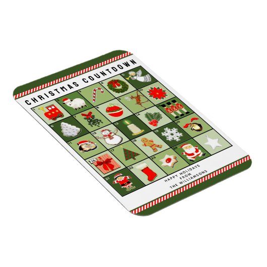 personalisierter Adventkalender Magnet (Rechte Seite)