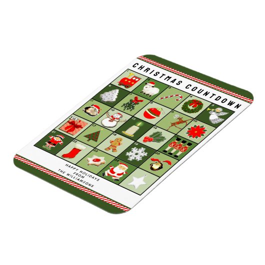 personalisierter Adventkalender Magnet (Linke Seite)