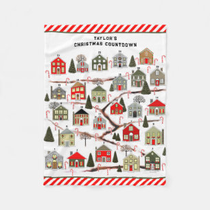 Personalisierter Adventskalender Erinnerungsstück Fleecedecke
